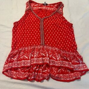 Patrons of peace western boho v neck blouse. Size small